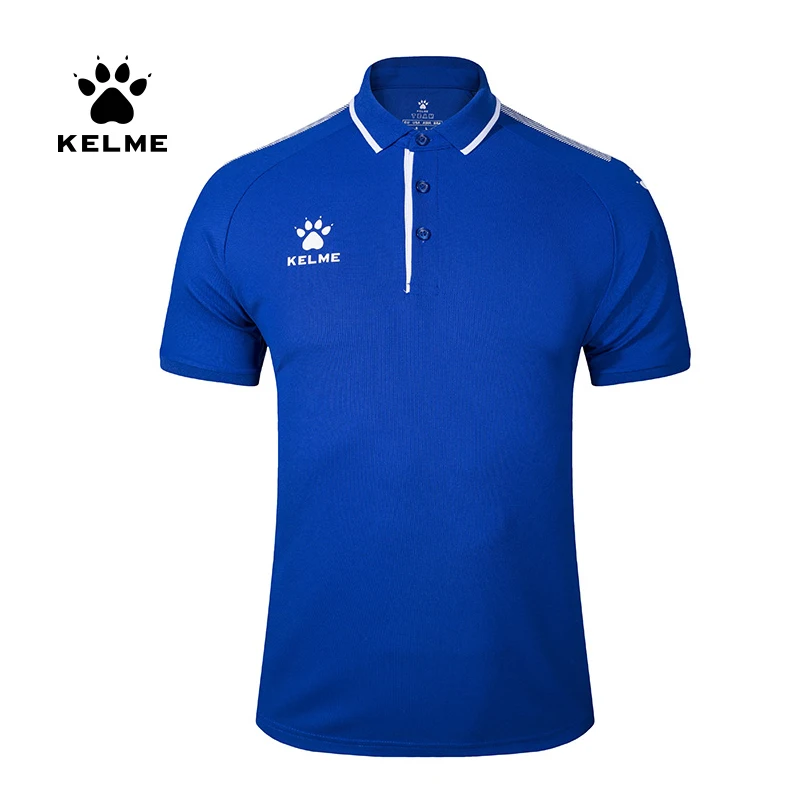 KELME Men\'s Training Polo T-Shirt  Summer Running  Shirts Casual Short Sleeve Tops High Quantity Polo For Men 3891066