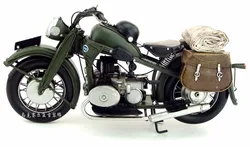 Antique classical motorcycle model retro vintage wrought creative decoration handcrafted and assembled by skilled artisans