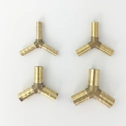 Y Shape 3 Way Hose Barb 6mm 8mm 10mm 12mm Brass Copper Barbed Connectors Joint Coupler