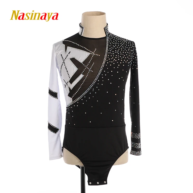 Boys\' Men\'s Figure Skating Performance Leotards Children\'s Rhythmic Gymnastics Dance Competition Shiny