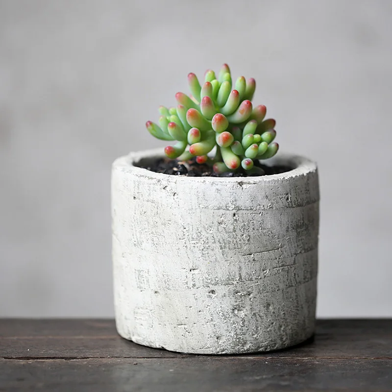 Desktop Mini Ceramic Flower Pots Creative Classic Pottery Flower Green Plant Pot Vintage Generic Stone Not Including Planter