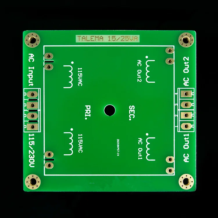 VUÔNG Vỏ Xanh Dương Hàn Cói Vòng Biến Áp 15VA 25VA Cố Định Dưới Tấm Đế Bảng Mạch 2.0Mm FR4 Ngâm Vàng ENIG PCB