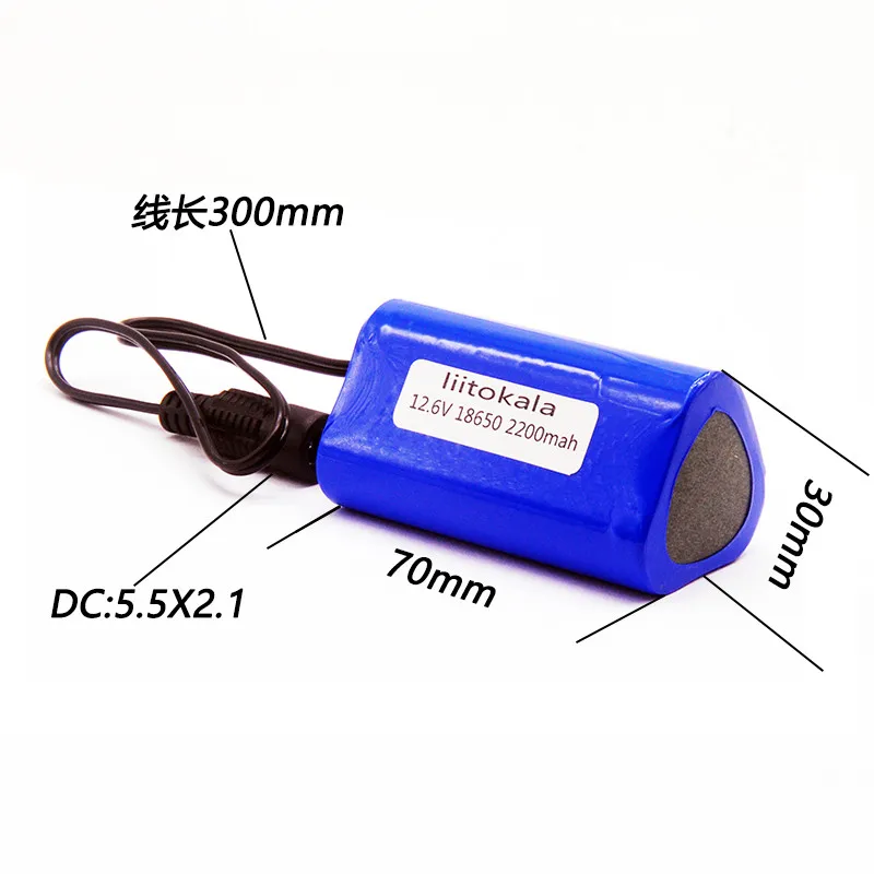 HK LiitoKala 12.6V 2200mAh 6800mAh 9800mAh 10Ah Li-ion Rechargeable Battery Pack Charging Power Bank For GPS Car Camera