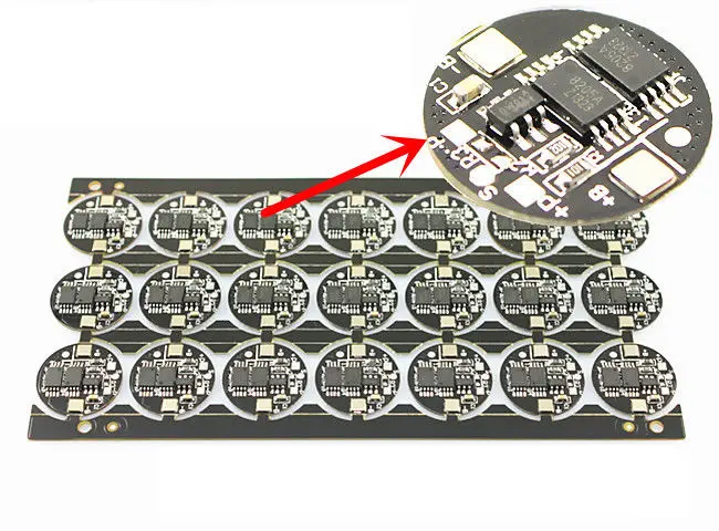 1S 5A PCB BMS Battery Protection Board for 1 pack 3.7V 18650 Li-ion lithium batteries Cell +Black Plastic base