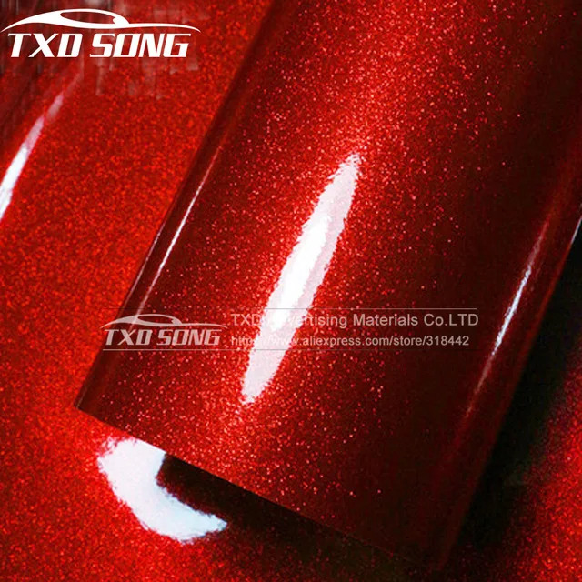 20CM*100CM/Lot Fashion Car Styling High Glossy Diamond Pearl Glitter Pink Glossy glitter pearl car vinyl sticker