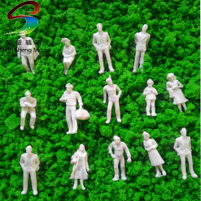 

100pcs scale 1/50white model plastic figure model humans