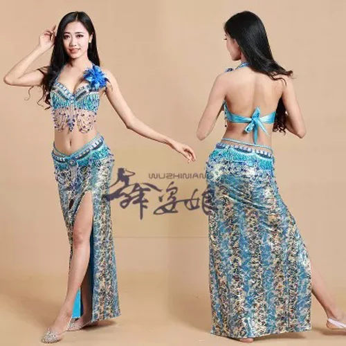 hot-selling belly dancing Costumes bellydance Set Egyptian dancing Clothes 3pcs Bra/Belt/Skirt 3 sizes 11 colors available