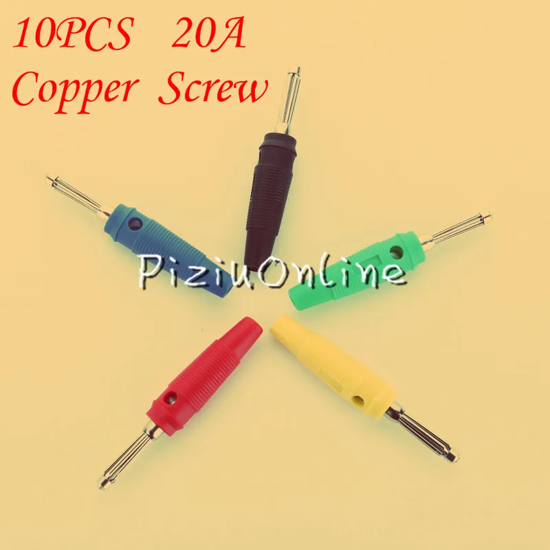 

10PCS/LOT YT199 4mm Copper Banana Plug Audio Speaker Amplifier Cable Plug Screw Fix Free Shipping