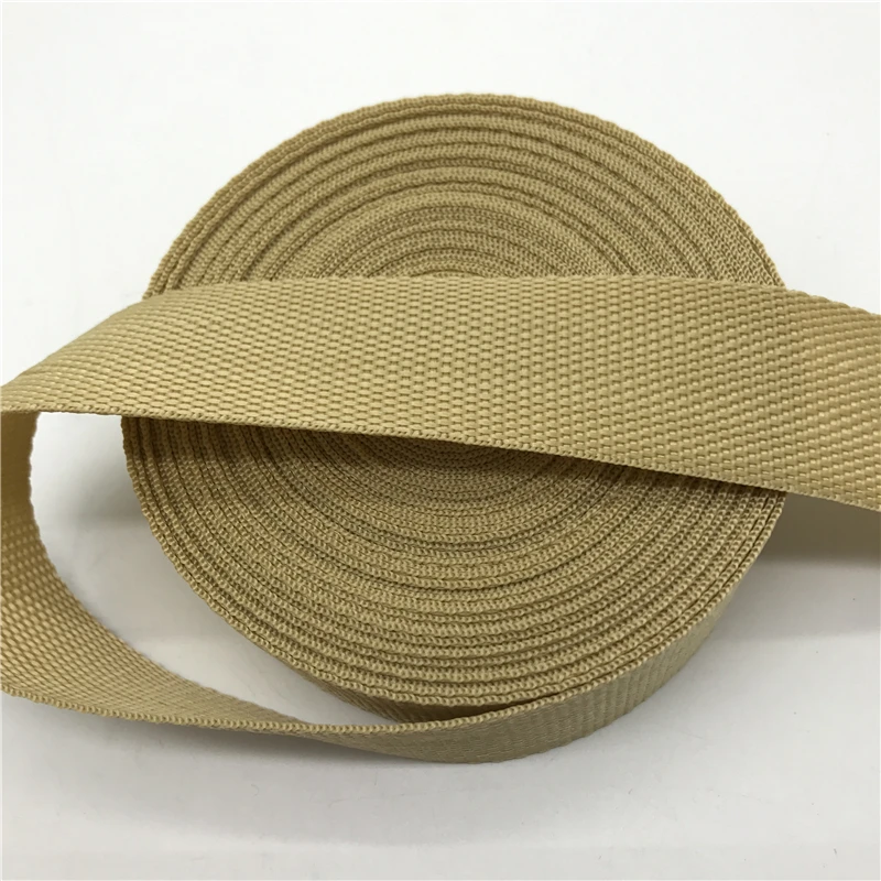 15mm 20mm 25mm 30mm 38mm Wide 5yards Khaki Strap Nylon Webbing Knapsack Strapping Bags Crafts