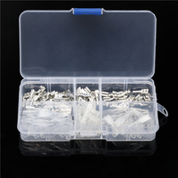 120PCS/60Pairs Crimp Female Spade Bare Terminals Set Insulation Wire Butt Splice Transparent Sheath Terminal 2.8/4.8/6.3mm Kit