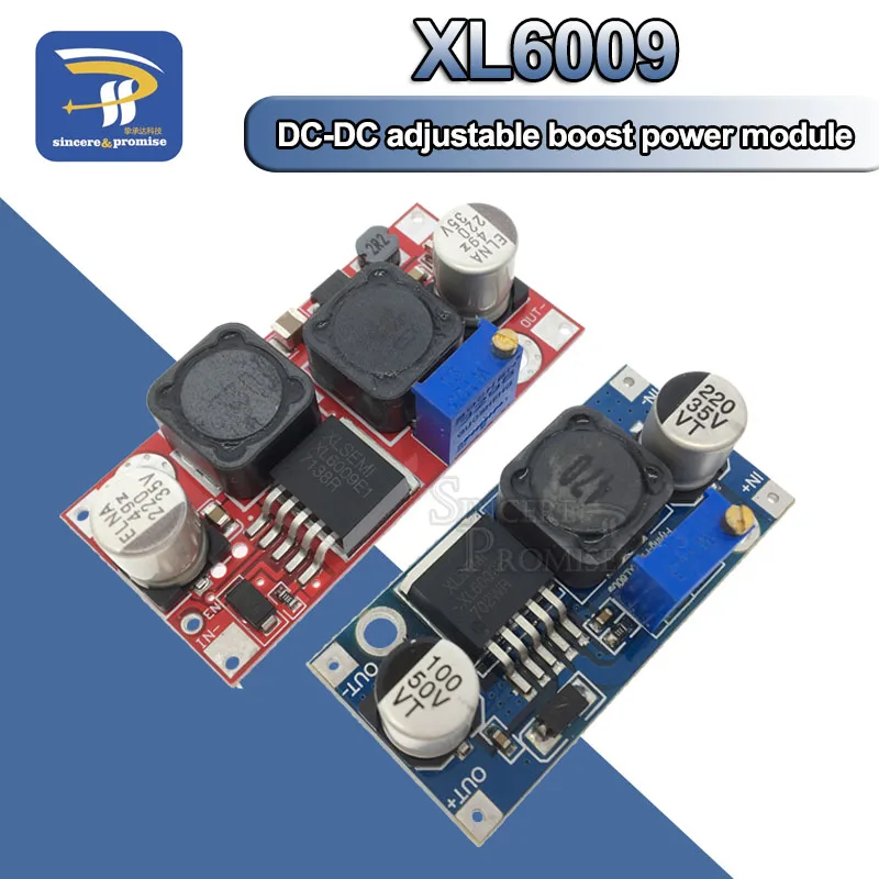 XL6009 Boost Buck Converter Step Up Adjustable 20W 5-32V to 1.2-35V DC-DC Power Supply Module High Performance Low Ripple