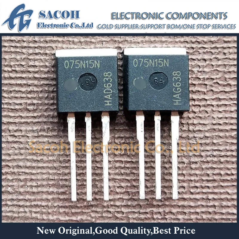 

Refurbished Original 10Pcs/Lot IPB075N15N3G OR IPI075N15N3G 075N15N TO-263/262 100A 150V MOSFET