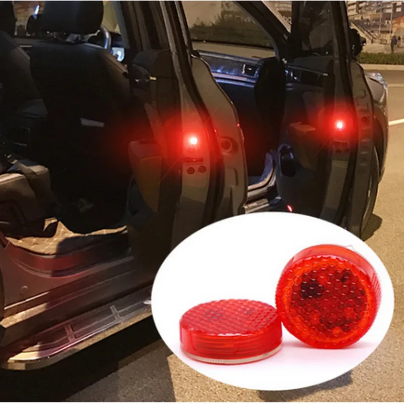 2x LED Auto Tür Warnleuchten Zubehör Aufkleber Für Nissan Qashqai j11 Juke X-trail T32 Tiida Hinweis Almera primera Pathfinder