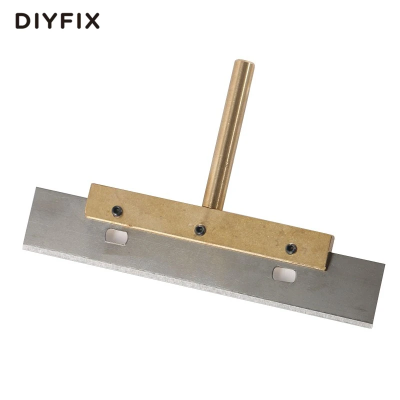 Diyfix ferramenta de limpeza de cola uv 60w, ponta de ferro de solda com lâmina de 100mm, removedor de cola antiga para máquina separadora lcd