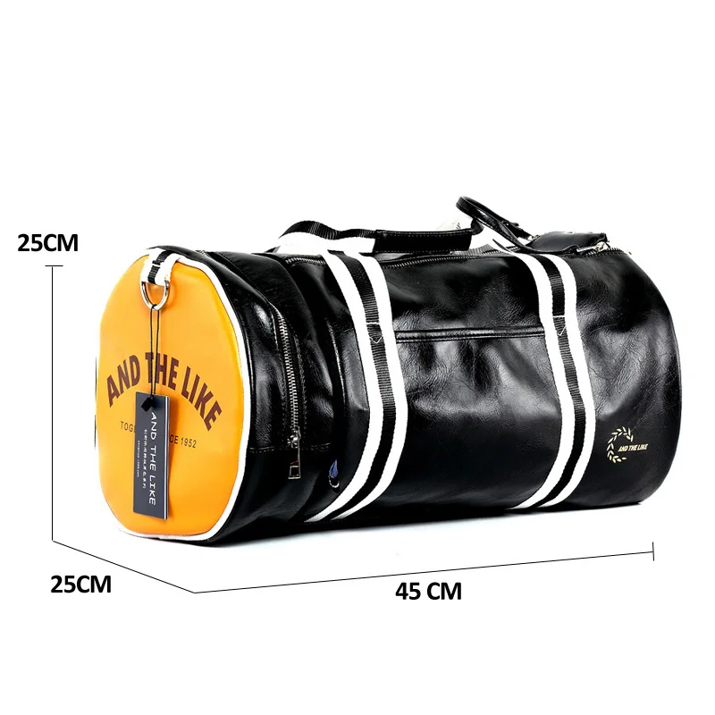 Top Male Travel Luggage Bag with Independent Shoes Storage Women Fitness Bag PU Leather Printing Basketball Training Bag XA253WC