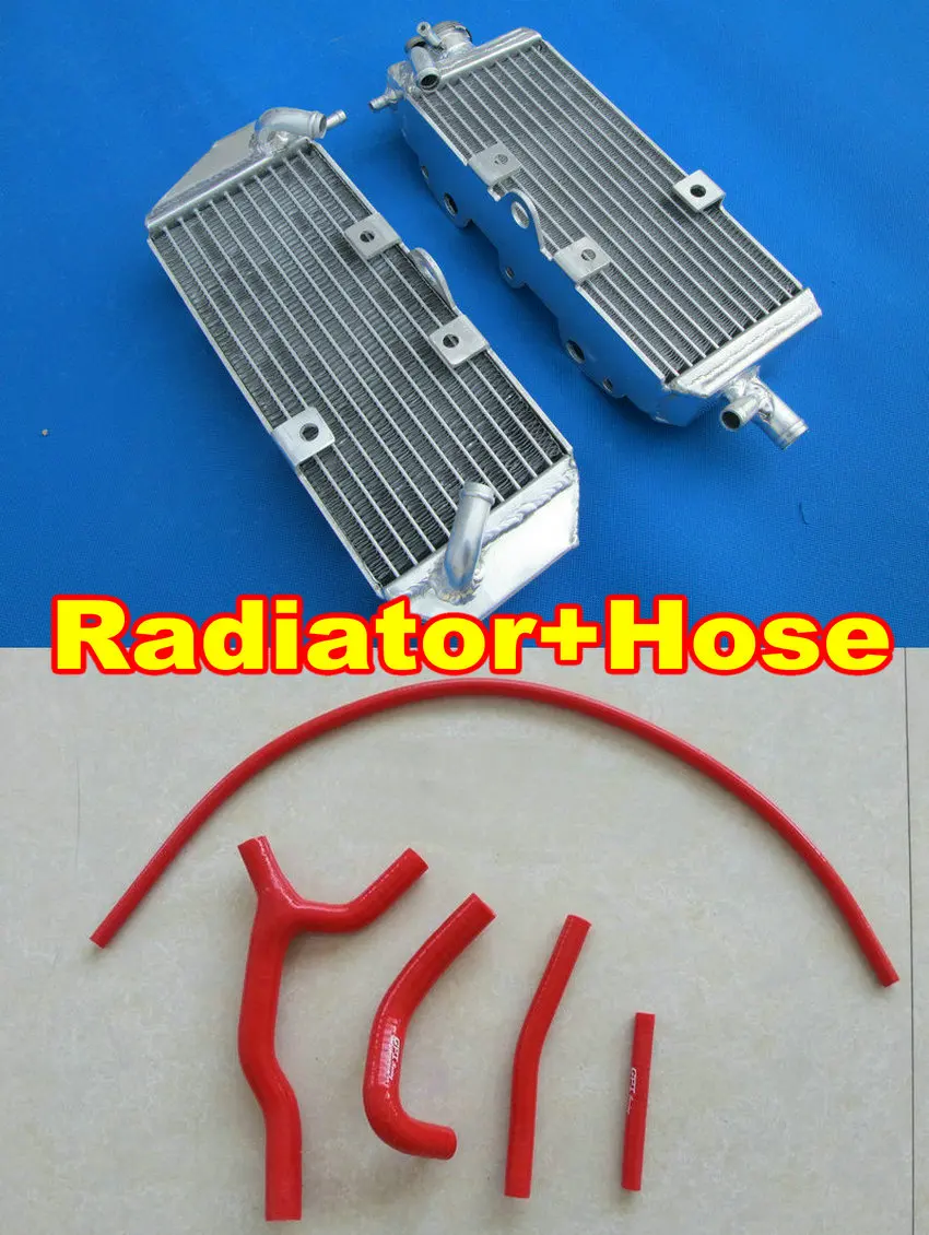 

Aluminum radiator +RED silicone HOSE for Suzuki RM125 RM 125 2-stroke 1992-1995 1993 1994