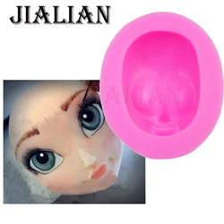 Silicone Mold Girl baby Princess Face Fondant Mold Cake Decorating Tools Chocolate Craft Molds DIY 2016 New Design T0715