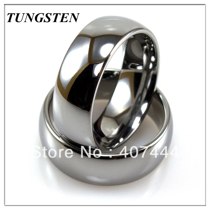 Anniversary Gift 8mm Tungsten Nature Color Domed Ring Men's Ring Wholesale 10 pieces /lot