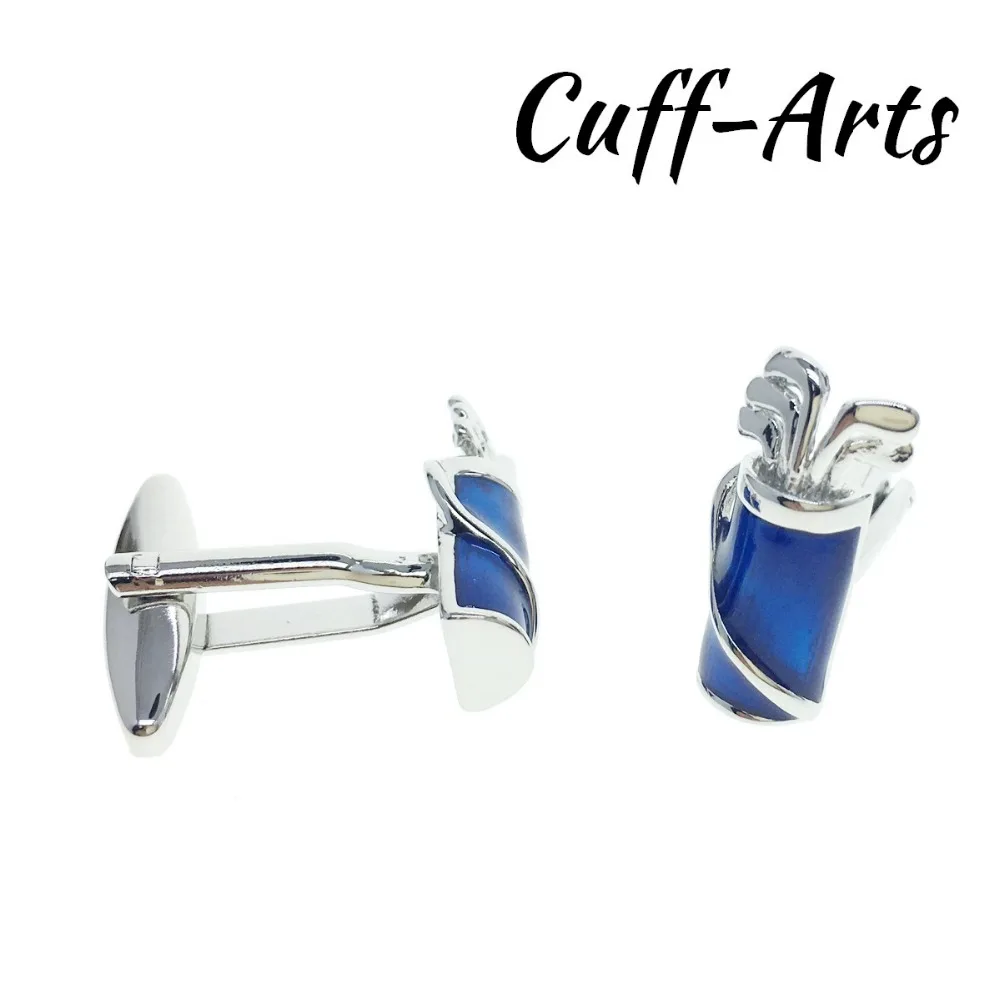 Cuffarts Golf Bag Cuffinks Gentleman Golf Clubs 2018 Men Blue Color Cufflinks Trendy Fashion Gifts Vintage Cufflink C20107