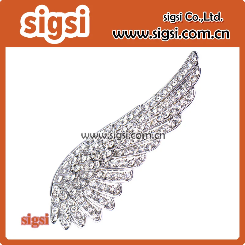 

wholesale Rhinestone Angel Wing Brooch pin for gift/wedding