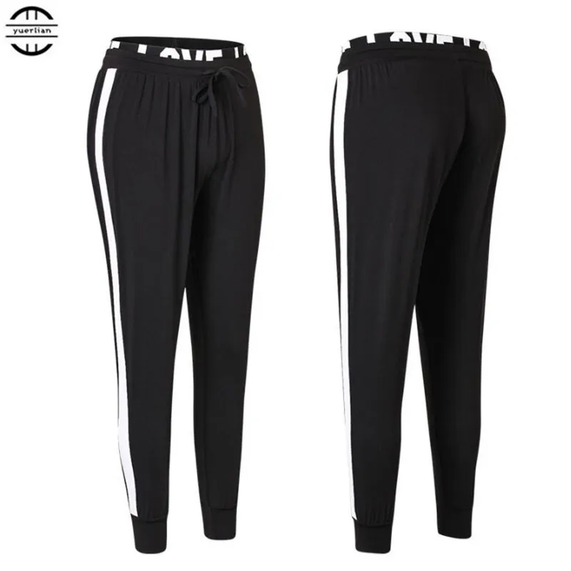 100p Women&Girl Sport GYM Fitness Running Loose Long Pants,Quick-dry Wicking High Elastic Autumn&Winter YOGA Drawstring Trousers