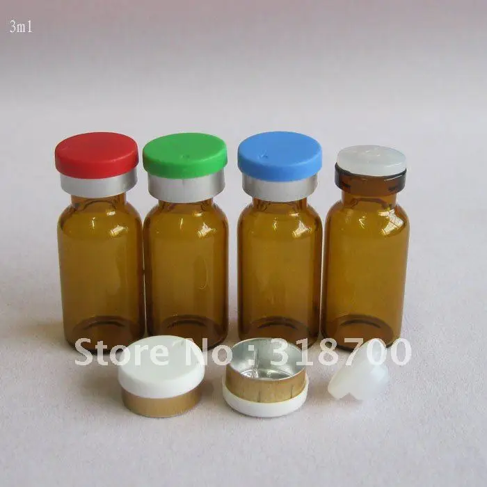 

300pcs/lot 3ml mini amber glass vial with flip cap, amber vial,2ml,5ml till 30ml is available