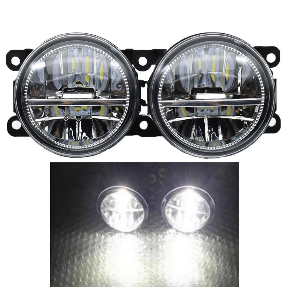 2 pçs led luzes de nevoeiro dianteiras para mitsubishi colt czc conversível (rg) 06-09 h11 estilo do carro redondo pára-choques lâmpadas de nevoeiro halógenas 12v