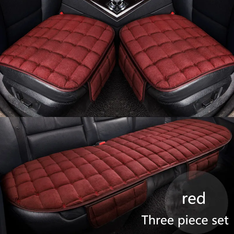 Car Seat Cover Winter Warm Velvet Seat Cushion Universal Front Rear Back Chair Seat Pad For Audi A3 A4 A5 A6 A7 Series Q3 Q5 Q7