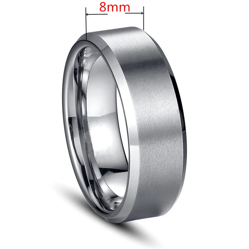 JUCHAO Classic Ring Men Titanium Black Men Jewelry Wedding Bands Boyfriend Gift Dropshipping