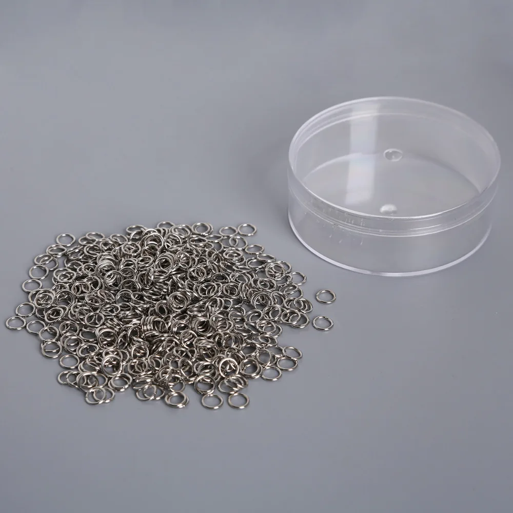 400pcs/box 0.8*6mm Metal Jump Rings Rhodium/Gold/Bronze Color Split Rings Connectors For Jewelry Making DIY Accessory
