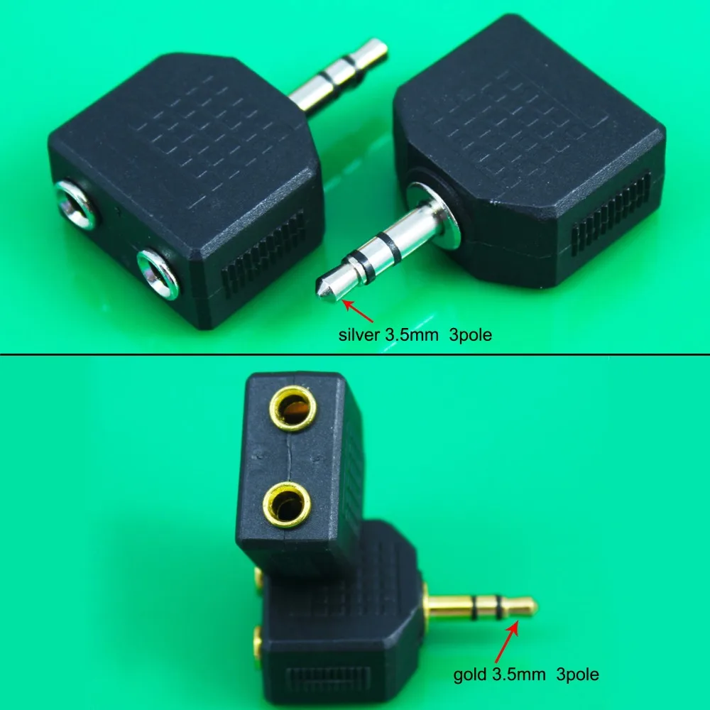 

cltgxdd Jack 3.5mm Connector Plug Headset Couple,Jack 3.5 One Point Two Connector Adapter Tee Plug For Headphone