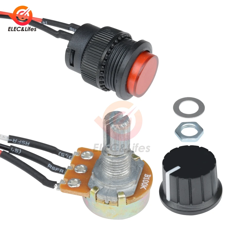 Controlador de velocidade do motor pwm ajustável, dc 6v-30v 12v 24v max 8a 16khz display digtal controle de motor dc interruptor regulador cv
