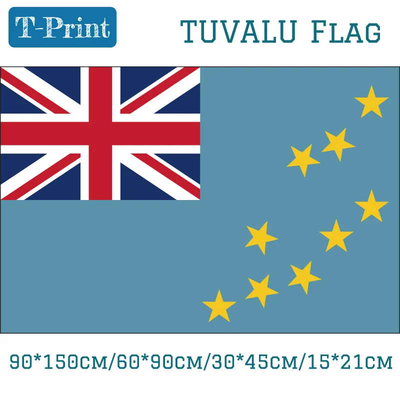 60*90cm 15*21cm 90*150cm Tuvalu National Flag 3x5ft Banner Car Flag For Decoration