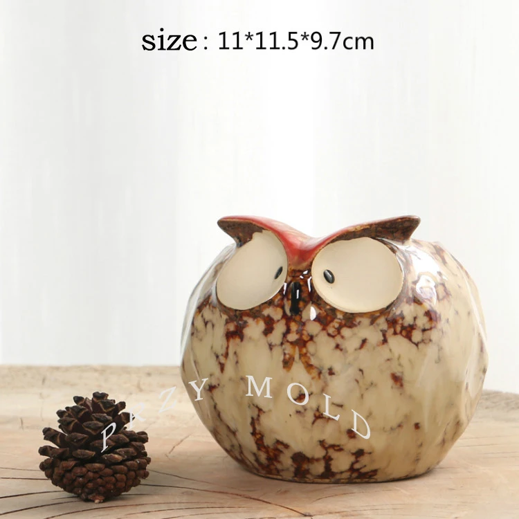 

Mold Silicone 3d Vase Round Owl Flower Pots Cute Animal Owls Shape Molds Cement Clay Mould Silicone Rubber CIQ,FDA,LFGB,CE / EU