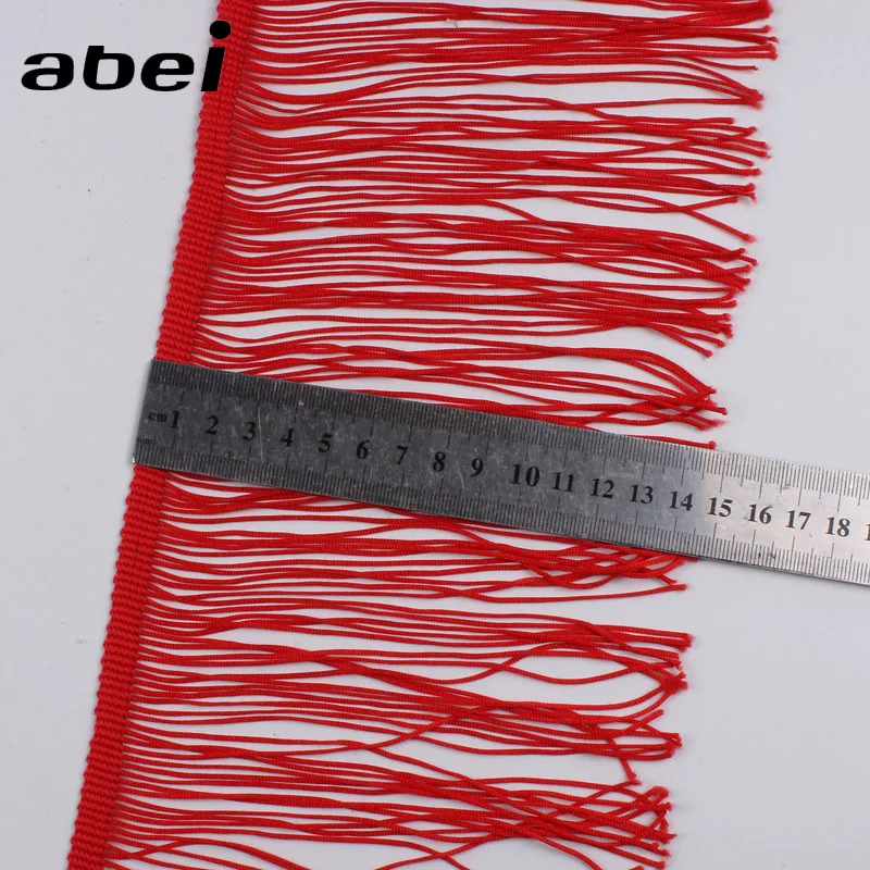 1Yard 15cm Red Fringe Tassel Lace For Sewing Latin Dress Curtain Sewing Fabric Trims DIY Accessories