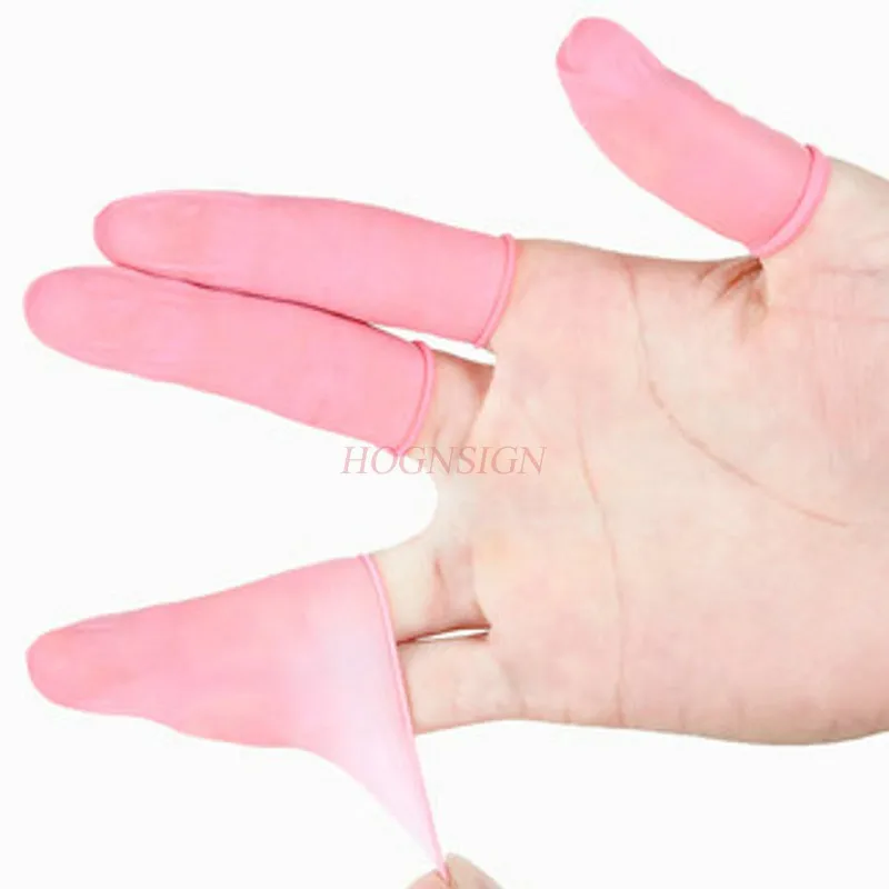 500G Labor insurance wear-resistant thickening protective finger sets latex waterproof bills rubber disposable half half section