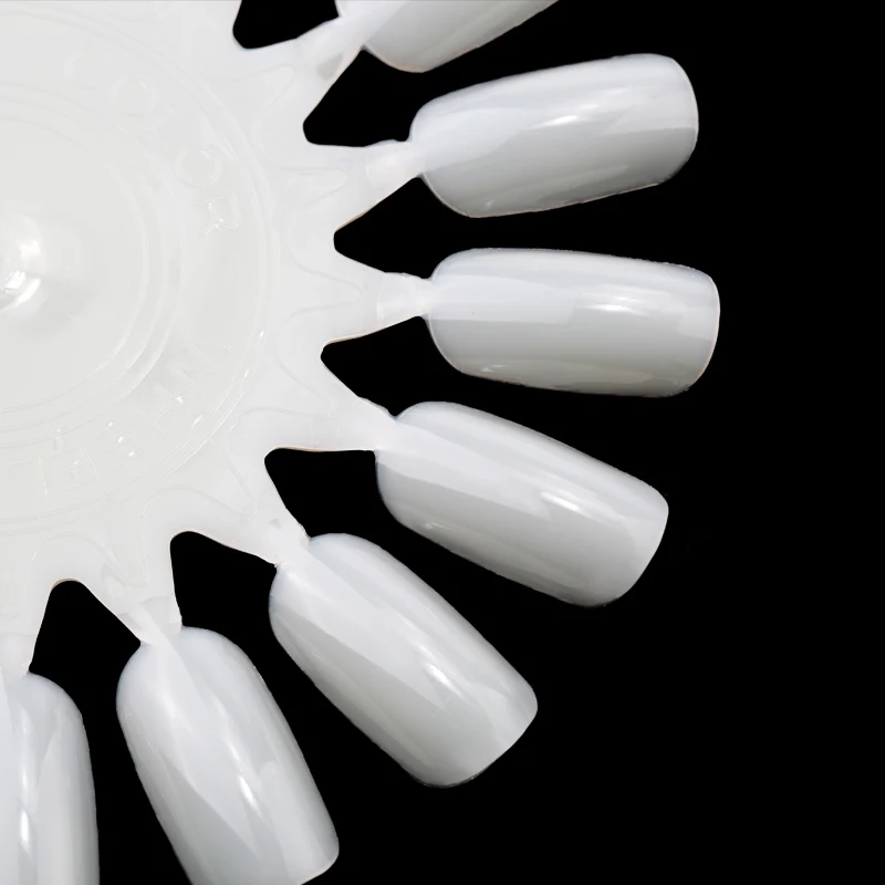 False Nail Tips Natural Color Card Practice Acrylic Fake Nails Art Gel Polish Color Card Palette For Manicure Display Tool