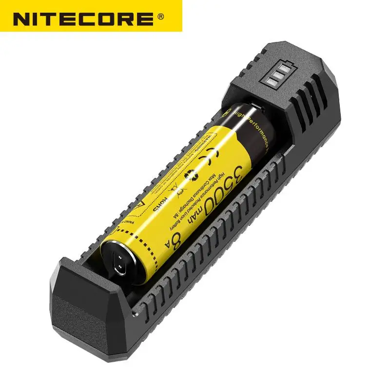 شاحن بطارية الأصلي NITECORE UI1 UI2 موديل 100% محمول مزود بمنفذ USB وبطارية ليثيوم أيون متوافقة مع بطارية 26650 20700 21700 18650 16340 14500