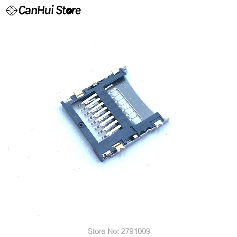 10pcs Connector Small Card 8pin Micro SD Card Seat TF Flip Seat Memory Card Holder Slot Mobile Phone Card Connect HOT