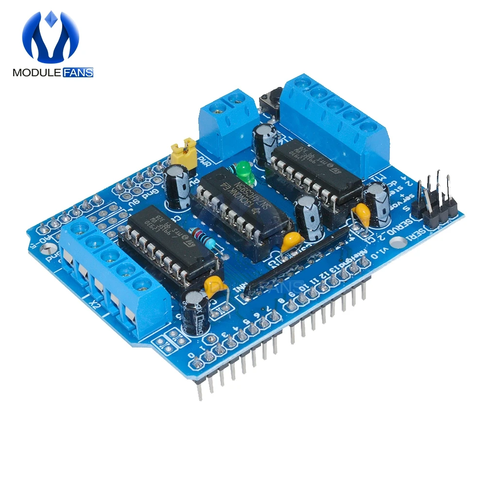 L293D Motor Shield Stepper Driver Board Control Module Motor Drive Expansion Board For Arduino Mega2560 4-Channel H-Bridge 293