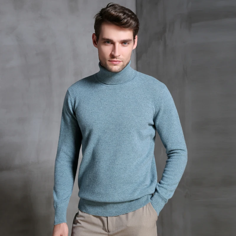 Männer Pullover Winter Herbst Warme Pullover 100% Reinem Kaschmir Gestrickte Jumper Heißer Verkauf 8 Farben Hohe Qualität Strickwaren Mann Starke