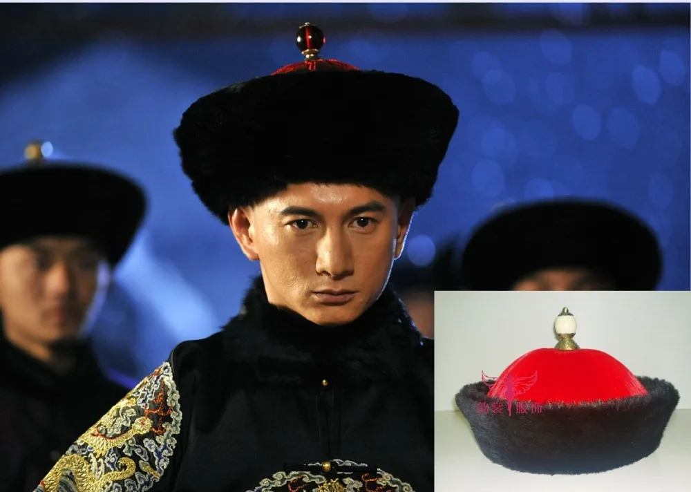 Multi-design Winter Fur Hat Qing Dynasty Court Officer Hat Emperor\'s Hat