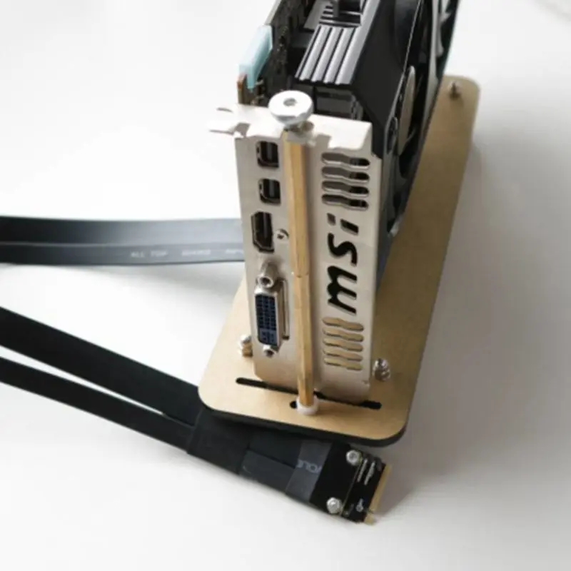 그래픽 카드 스탠드, diy atx 케이스 pci-e pcie x1 x4 x16 라이저 케이블 r l 버전 용 내장형 킥 스탠드 장착 브래킷
