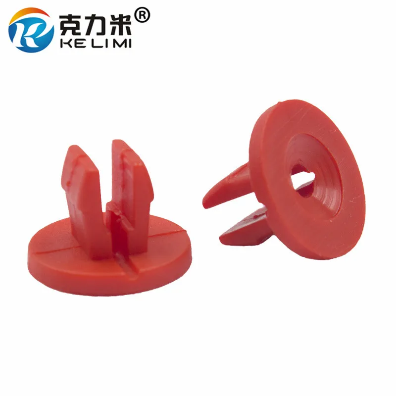 50PCS Auto Nut Grommet Clips Red Plastic Fixed Grommet Car Fastener For Ford Automobile