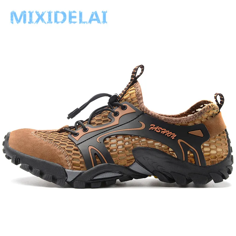 2024 Summer Spring Big Size Men Shoes Casual Mesh Artificial Leather Patchwork Breathable Outdoor Male Sneakers Walking Footwear