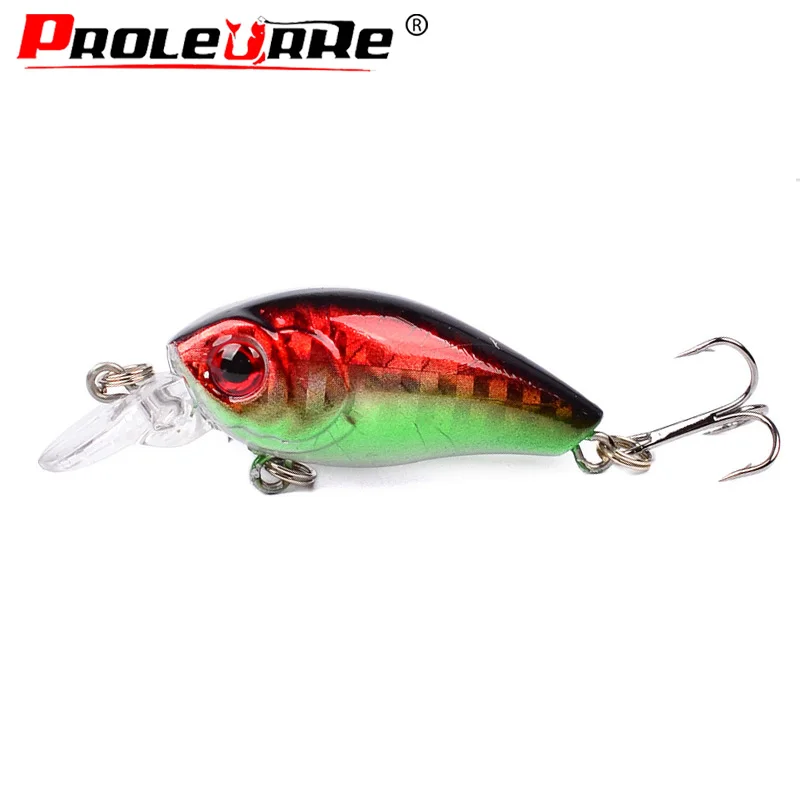 6Pcs Mixed Colors Minnow Fishing Lures Set 4.5cm 3.5g Mini Crank Wobblers With Treble Hooks Tackle Topwater Swim Crankbaits Kit