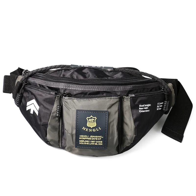 Ruil Oxford Cloth Waist Bag Men Fashion Multi-Functional Pockets Leisure Travel Phone Bag Toolkit Vintage PackageBelt bag