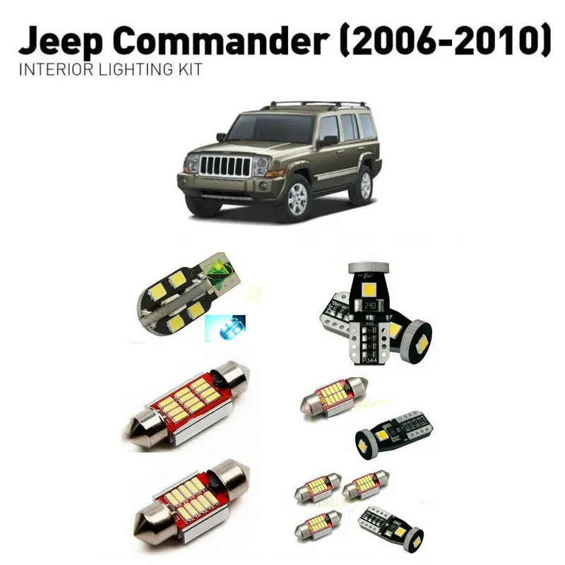 

For Jeep commander 2006-2010 10pc Led Lights For Cars lighting kit Canbus automotive bulbs