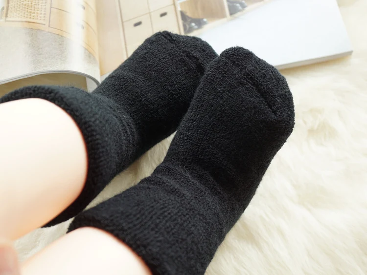 4-12Y Winter Kids Terry Floor Socks Thickening Double-deck Pile Children Home Sox Super Warm Baby Boy Girl Socks 4 size