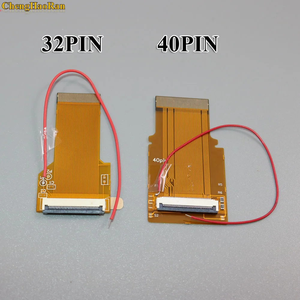 ChengHaoRan 2pcs 32P 40P For GameBoy Advance GBA Ribbon Cable 32pin 40 Pin AGS 101 Backlit Adapter Screen Mod W/ Cable